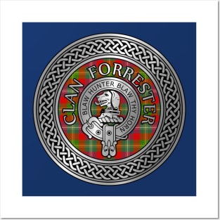 Clan Forrester Crest & Tartan Knot Posters and Art